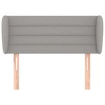 vidaXL Tête de lit avec oreilles Gris clair 93x23x78/88 cm Tissu