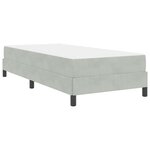 vidaXL Lit boxspring avec matelas Gris clair 80 x 200 cm Velours