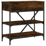 vidaXL Table console chêne fumé 75x34 5x75 cm bois d'ingénierie