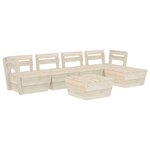 vidaXL Salon de jardin palette 6 Pièces Bois d'épicéa imprégné