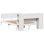 vidaXL Lit bibliothèque sans matelas blanc 140x200 cm bois pin massif