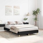 Lit vidaXL 140x190 cm en bois d'ingénierie chêne noir