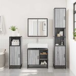 vidaXL Armoire de lavabo de salle de bain sonoma gris 65x33x60 cm