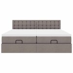 VidaXL Cadre de lit ottoman avec matelas taupe 180x200 cm tissu