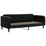vidaXL Lit de jour avec gigogne et tiroirs noir 90x200 cm velours