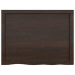 vidaXL Étagère murale marron foncé bois chêne massif traité