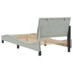vidaXL Cadre de lit sans matelas gris clair 90x190 cm velours