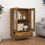 vidaXL Buffet haut Chêne fumé 70x31x115 cm Bois d'ingénierie