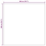 vidaXL Tapis de surface Carré HUARTE Anthracite 200 x 200 cm Polyester