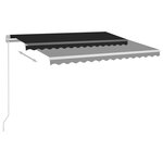 vidaXL Auvent rétractable automatique et poteaux 3 5x2 5 m Anthracite
