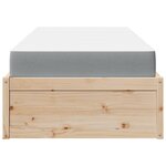 vidaXL Lit avec matelas 90x190 cm bois massif de pin