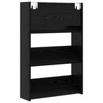 vidaXL Cabinet à chaussures 2 Pièces Chêne noir 60 x 18 x 90 cm