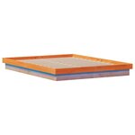 vidaXL Cadre de lit à LED sans matelas 160x200 cm bois massif