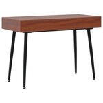 vidaXL Bureau d'ordinateur avec tiroir marron 110x50x75 cm