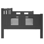 vidaXL Lit de jour sans matelas gris bois de pin massif 80x200 cm