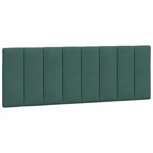 vidaXL Coussin de tête de lit Hanko vert foncé 140 cm velours
