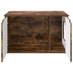 vidaXL Maison pour chat Chêne fumé 85 x 55 x 53 5 cm Bois d'ingénierie