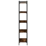 vidaXL Bibliothèque 5 niveaux chêne fumé 60x30x154cm bois d'ingénierie
