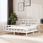 vidaXL Cadre de lit Blanc Bois de pin massif 200x200 cm