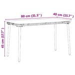 vidaXL Table de Jardin Noir 80 x 40 x 45 cm Poly rotin