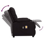 vidaXL Fauteuil électrique de massage Noir Similicuir