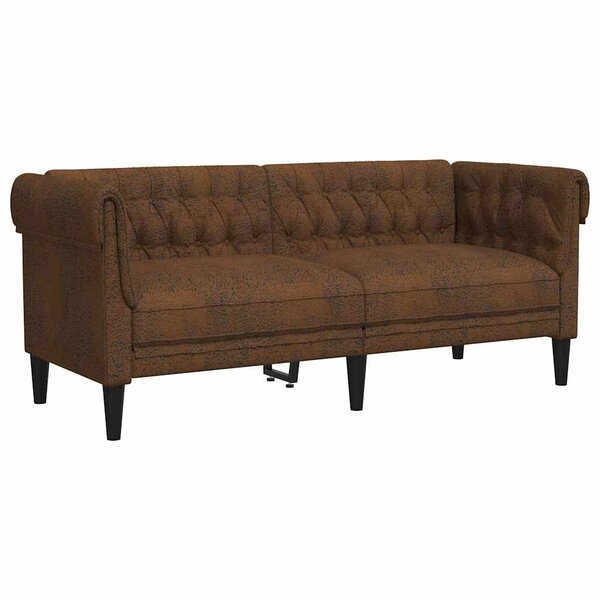 vidaXL Canapé Marron 182 5 x 74 5 x 74 5 cm Polyester