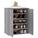 vidaXL Meuble à chaussures Sonoma gris 60x35x70 cm Bois d'ingénierie