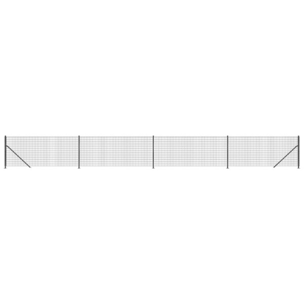 vidaXL Clôture en treillis métallique avec bride anthracite 0 8x10 m