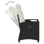 vidaXL Chaise de jardin 2 Pièces Noir et Crème 56 x 60 x 112 cm