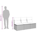 vidaXL Canapé de jardin avec coussins 3 places gris résine tressée