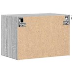 vidaXL Table de chevet murale avec lumières LED sonoma gris