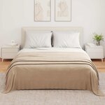 vidaXL Jeté Camel 350 x 270 cm Toison