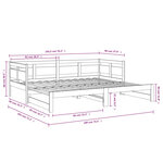 vidaXL Lit coulissant sans matelas bois de pin massif 2x(90x190) cm