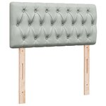 vidaXL Sommier à lattes de lit et matelas Gris clair 100x200cm Velours