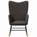 Chaise Relaxante vidaXL Gris Foncé en Tissu Curly Imitant la Laine