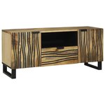vidaXL Meuble TV Marron 105 x 33 x 46 cm bois de manguier massif
