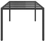 vidaXL Table de Jardin Noir Pur polyrotin