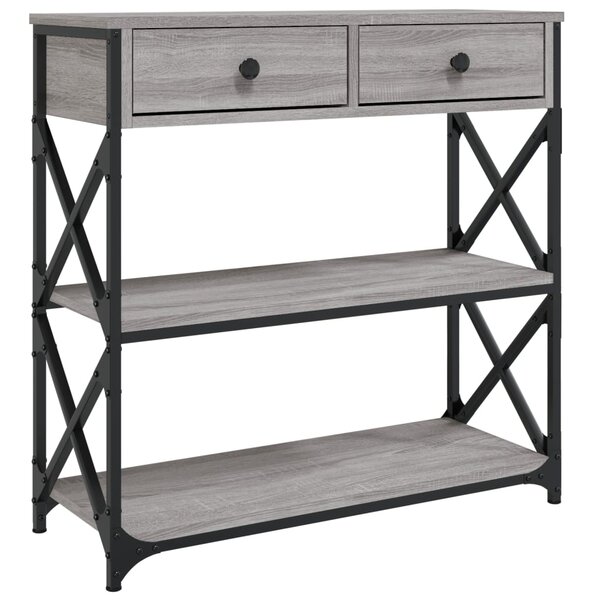 vidaXL Table console sonoma gris 75x28x75 cm bois d'ingénierie