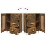 vidaXL Buffet Chêne fumé 69 5x34x90 cm Bois d'ingénierie