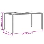 vidaXL Ensemble à manger de jardin avec coussins 5 Pièces rotin et verre
