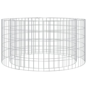 vidaXL Foyer en gabion Ø 100 cm fer galvanisé