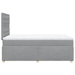 vidaXL Sommier à lattes de lit avec matelas Gris clair 120x200cm Tissu