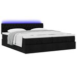 VidaXL Cadre de lit ottoman avec matelas noir 160x200 cm tissu