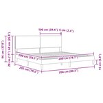 vidaXL Cadre de lit avec tête de lit Taupe 200 x 200 cm Tissu
