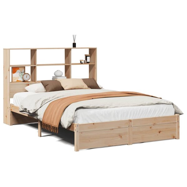 vidaXL Lit bibliothèque sans matelas 120x200 cm bois de pin massif