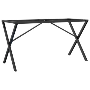 vidaXL Pieds de table à manger cadre en X 120x60x73 cm acier