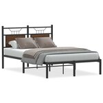 vidaXL Cadre de lit sans matelas chêne marron 120x190 cm