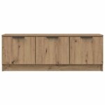 vidaXL Meuble TV chêne artisanal 102x35x36 5 cm bois d'ingénierie