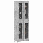 vidaXL Haut Armoire avec étagère FLORIN Gris béton 60 x 35 x 182 cm