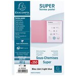 Paquet de 250 sous-chemises SUPER 60 - 22x31cm - Bleu clair EXACOMPTA